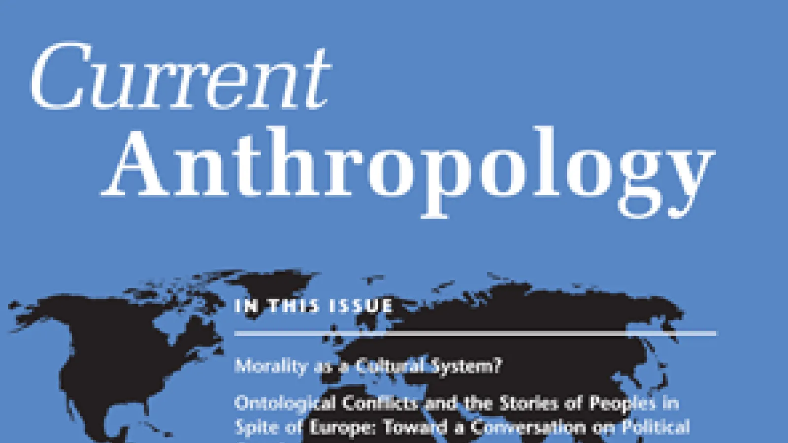 Cover Current Anthropology.