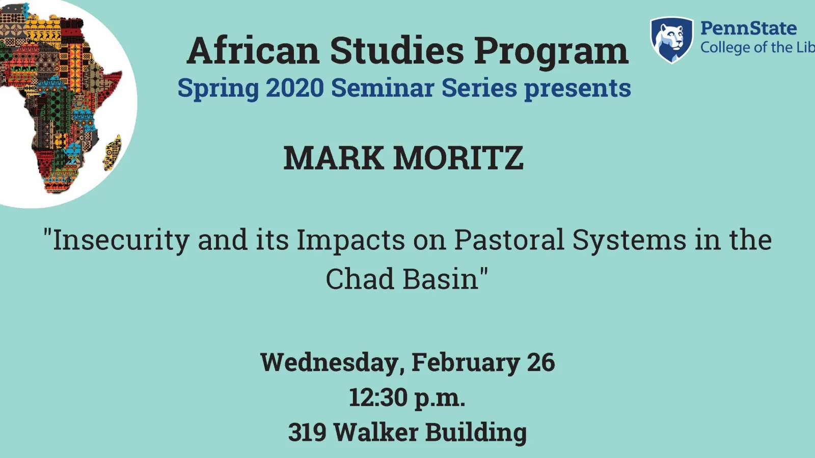 Flyer for PSU talk.