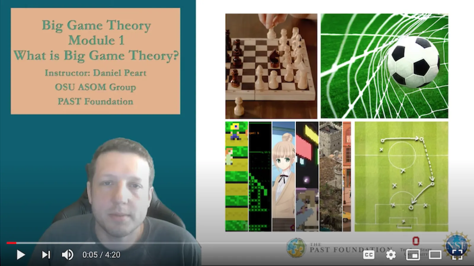 Screenshot of instructional video.