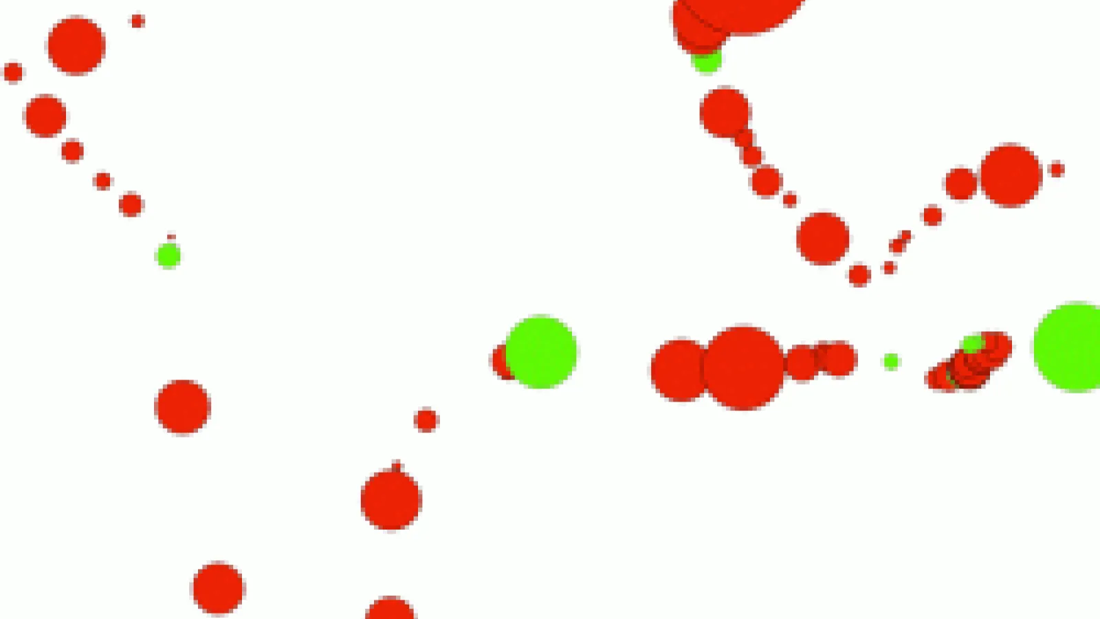 Red green dots in random assortments