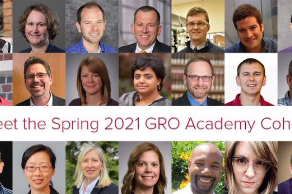 Headshots of GRO Academy cohort.