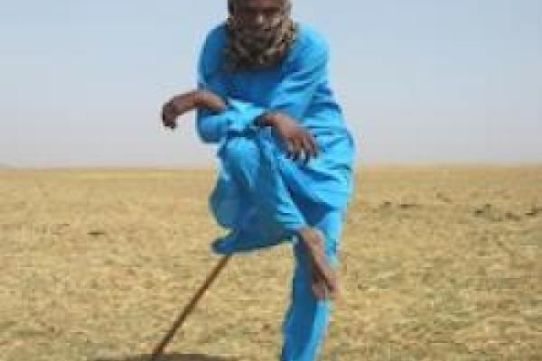 striking a herder pose