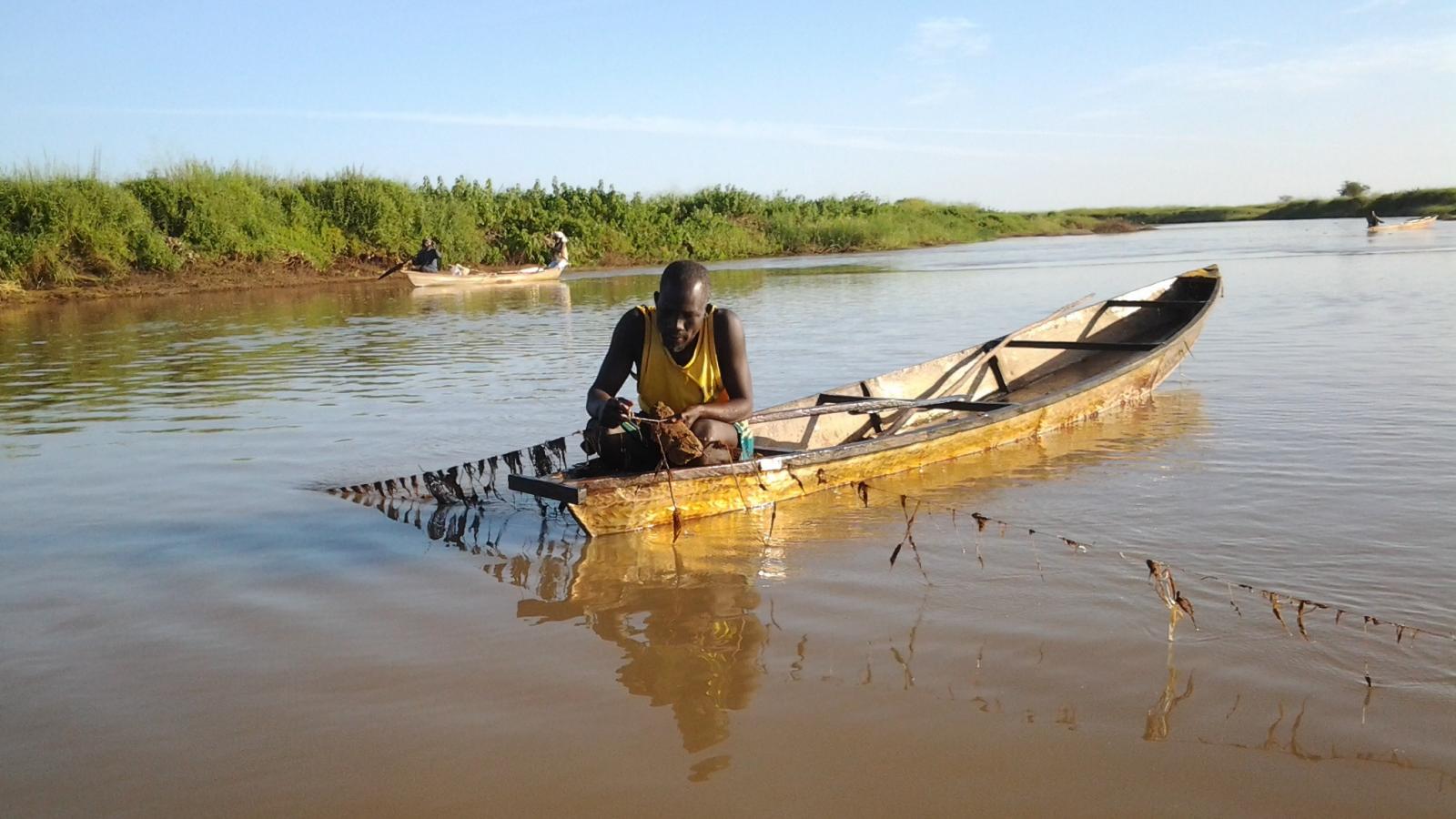 fishing in the floodplain.