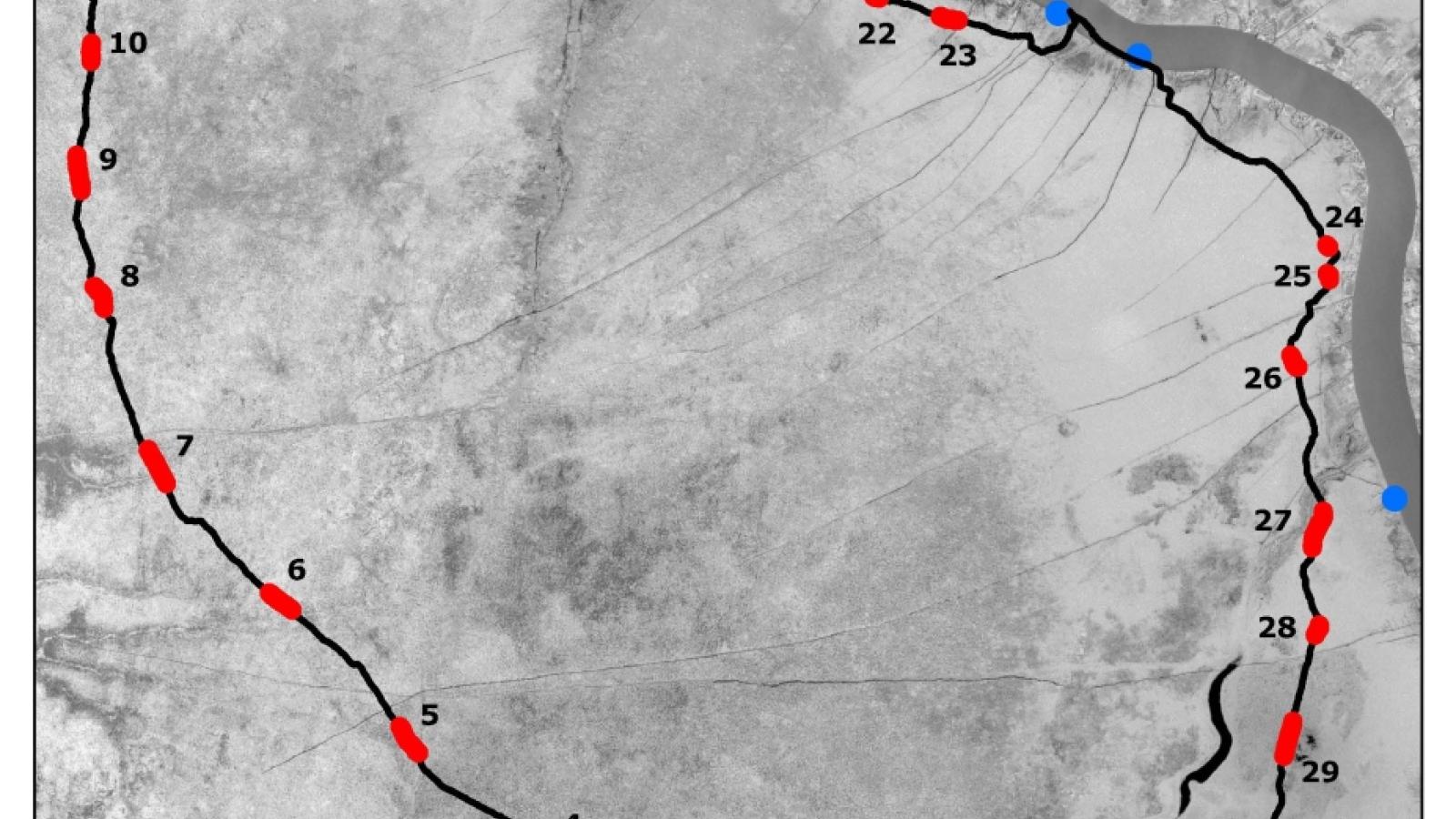 Map showing daily herd movements.